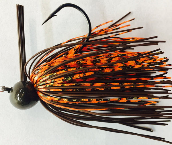 Red Zone Jig, Copper-Tied Living Rubber Skirt